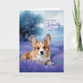 Pet Sympathy Pembroke Welsh Corgi Dog Lavender Karte