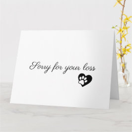 Pet Sympathy Personalized Photo pet Loss Card Karte