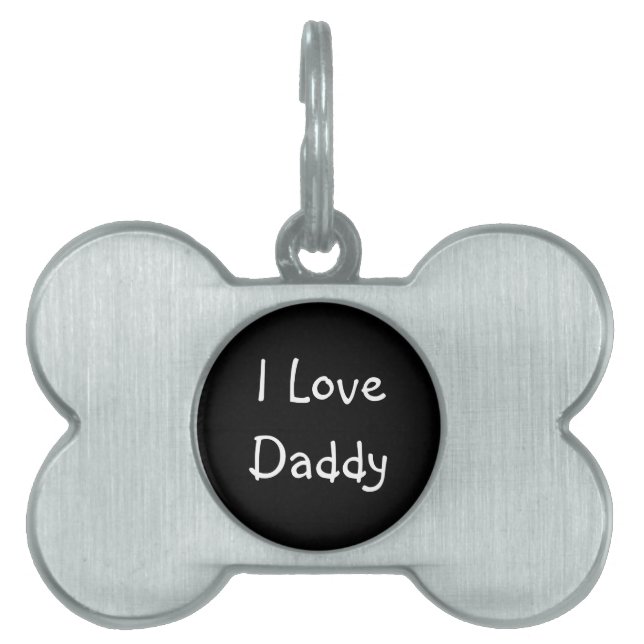 Pet Tag I Liebe Daddy Tiermarke (Vorderseite)