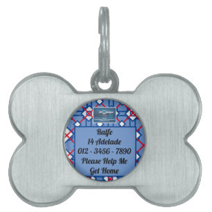 Pet-Tag - Knochenrahmen (Rotes Kreuz)RFPMD©️ 2024 Tiermarke