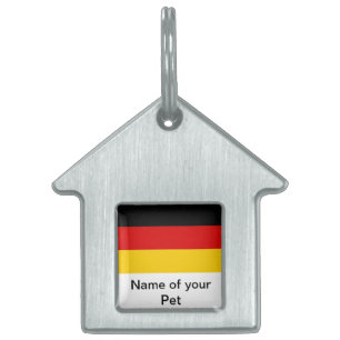 Pet-Tag mit der Flagge Deutschlands Tiermarke
