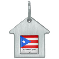 Pet-Tag mit Flag Puerto Rico Staat