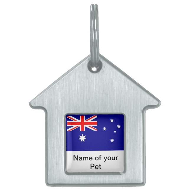 Pet-Tag mit Flagge Australiens Tiermarke (Vorderseite)