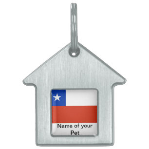 Pet-Tag mit Flagge des Chilen Tiermarke