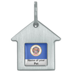 Pet-Tag mit Flagge des Minnesota-Staat Tiermarke