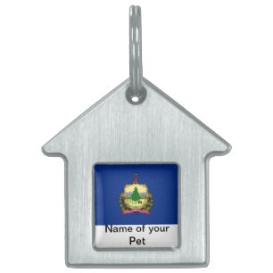 Pet-Tag mit Flagge des Staat Vermont Tiermarke
