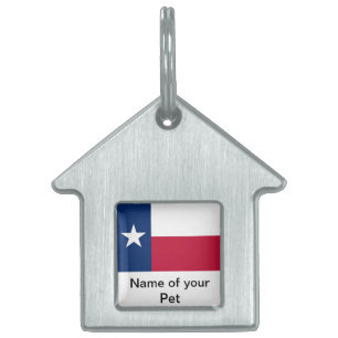 Pet-Tag mit Flagge des Texas-Staat Tiermarke