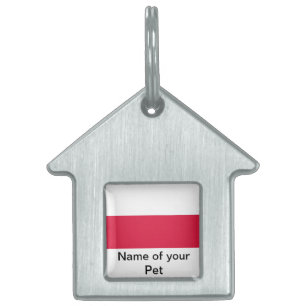 Pet-Tag mit Flagge Polens Tiermarke
