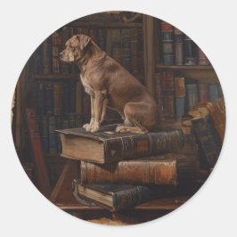 Pet Talk Postcard Runder Aufkleber