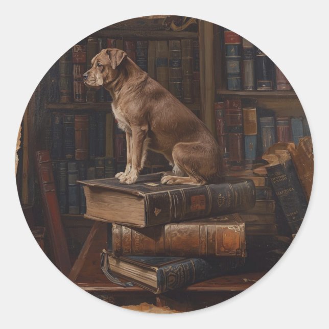 Pet Talk Postcard  Runder Aufkleber (Vorderseite)