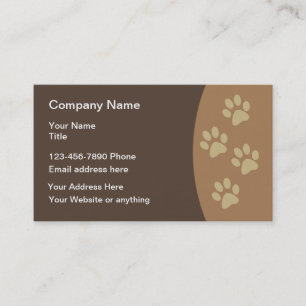 Pet Theme Paw Print Business Cards Visitenkarte