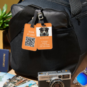 Pet-Trägerscan bei verlorenem QR-Foto Gepäckanhänger