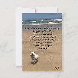 Pet Tribute - I will always think of you this way RSVP Karte