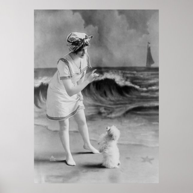 Pet-Tricks am Meer, 1910er Poster (Vorne)