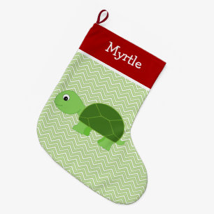 Pet Turtle Personalisiert Großer Weihnachtsstrumpf