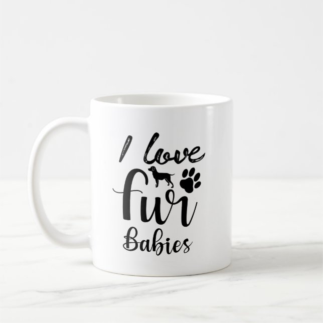Pet-Zitat: Ich Liebe für Babys Kaffeetasse (Links)