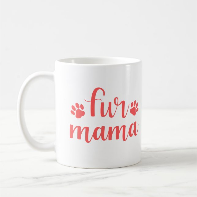 Pet-Zitat: Mama - rosa Design Kaffeetasse (Links)