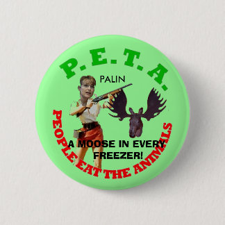 PETA, grauer Kreis, junges Gewehrweiß… - Besonders Button