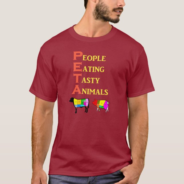 PETA Leute, die geschmackvolle Tiere essen T-Shirt (Vorderseite)