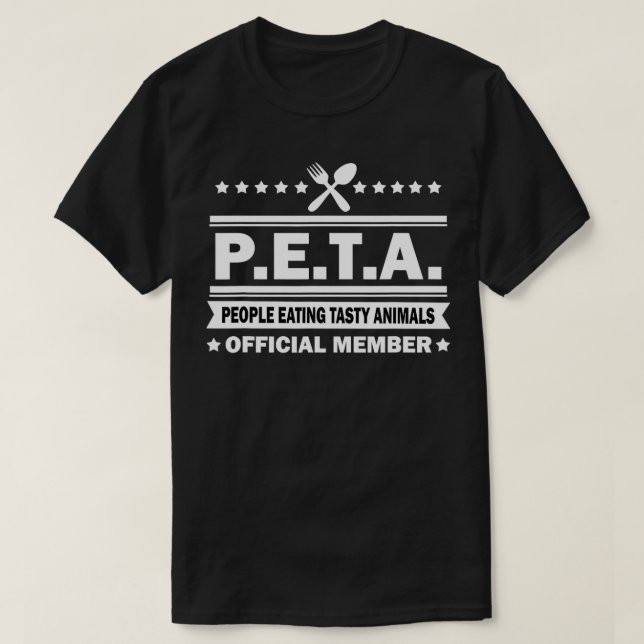 PETA Leute essen leckere Tiere Funny Anti Vegeta T-Shirt (Design vorne)