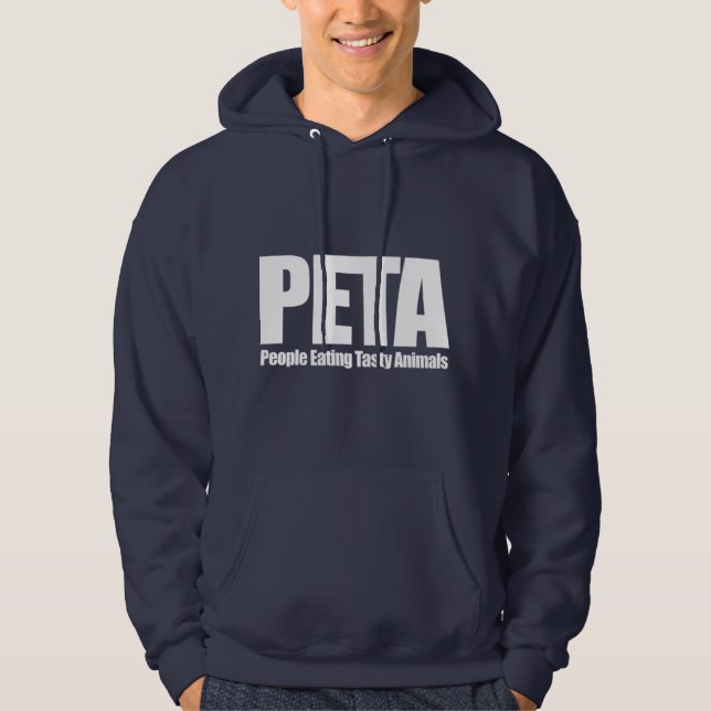 PETA Leute essen leckere Tiere Funny Food Spaß Hoodie (Vorderseite)