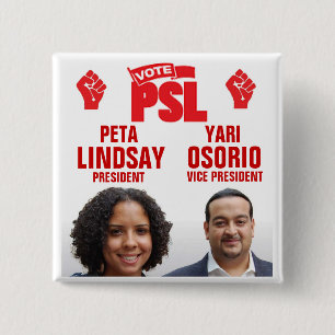Peta Lindsay für Präsidenten Button