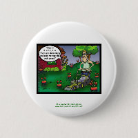 PETA & The Crabgrass Cartoon Funny Buttons