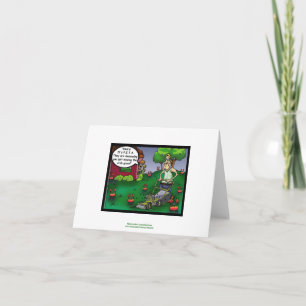 PETA & The Crabgrass Cartoon Funny Notecard Karte