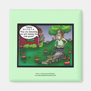 PETA und der Crabgrass Cartoon Funny Magnet