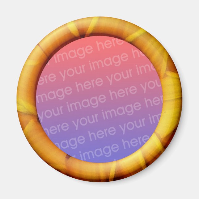 Petal (3d-Effekt-Rahmen-Rahmen) Vorlage Magnet (Vorne)