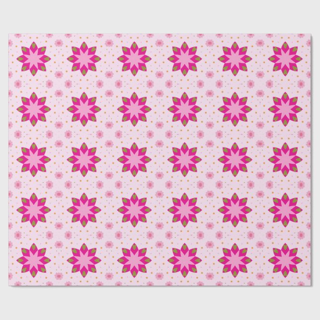 Petal Blossom Confetti pattern Geschenkpapier (Flach)