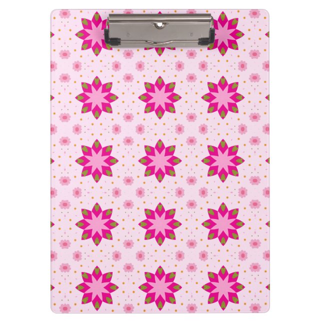 Petal Blossom Confetti pattern Klemmbrett (Vorderseite)