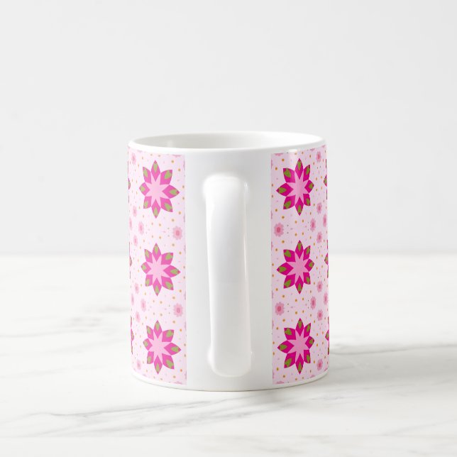 Petal Blossom Konfetti-Muster  Kaffeetasse (Henkel)