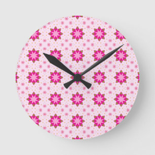 Petal Blossom Konfetti-Muster Runde Wanduhr