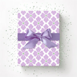 Petal-Diamant in Lila und Grün Geschenkpapier