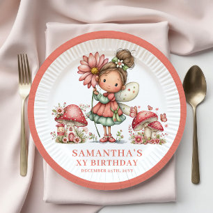 Petal Fairy 5. Geburtstag Pastell Blumen Papier Te Pappteller