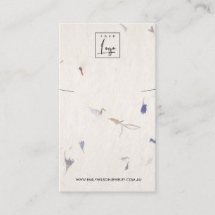 PETAL HANDMADE PAPIER NECKLACE BRACELET DISPLAY VISITENKARTE