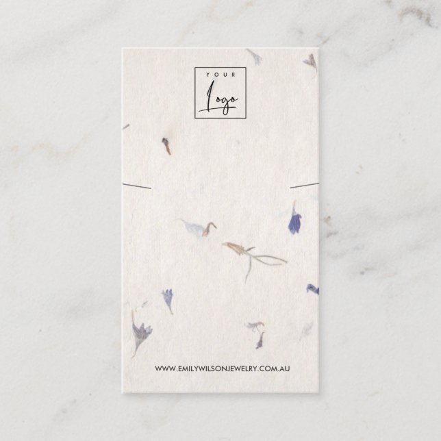 PETAL HANDMADE PAPIER NECKLACE BRACELET DISPLAY VISITENKARTE (Vorderseite)