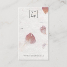 PETAL HANDMADE PAPIER NECKLACE BRACELET DISPLAY VISITENKARTE