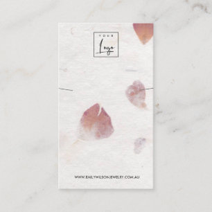 PETAL HANDMADE PAPIER NECKLACE BRACELET DISPLAY VISITENKARTE