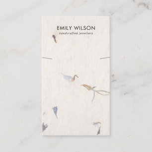 PETAL HANDMADE PAPIER NECKLACE BRACELET DISPLAY VISITENKARTE