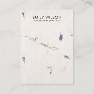 PETAL HANDMADE PAPIER NECKLACE BRACELET DISPLAY VISITENKARTE