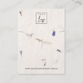 PETAL HANDMADE PAPIER NECKLACE BRACELET DISPLAY VISITENKARTE