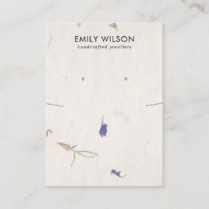 PETAL HANDMADE PAPIER NECKLACE EARRING DISPLAY VISITENKARTE