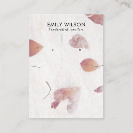 PETAL HANDMADE PAPIER NECKLACE EARRING DISPLAY VISITENKARTE