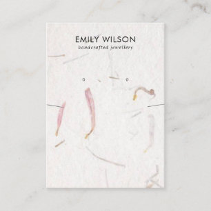 PETAL HANDMADE PAPIER NECKLACE EARRING DISPLAY VISITENKARTE