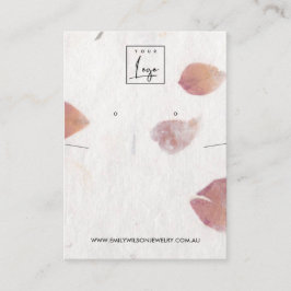 PETAL HANDMADE PAPIER NECKLACE EARRING DISPLAY VISITENKARTE