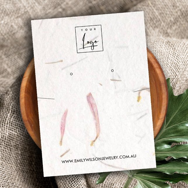 PETAL HANDMADE PAPIER NECKLACE EARRING DISPLAY VISITENKARTE (Von Creator hochgeladen)