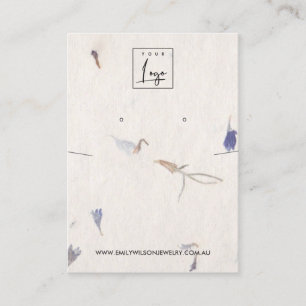 PETAL HANDMADE PAPIER NECKLACE EARRING DISPLAY VISITENKARTE