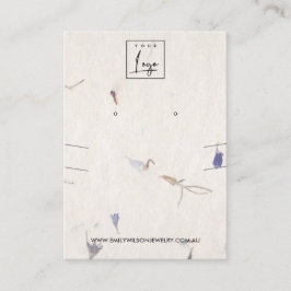 PETAL HANDMADE PAPIER NECKLACE EARRING DISPLAY VISITENKARTE